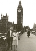 Borges y María Kodama en Londres Borges y María Kodama en Londres